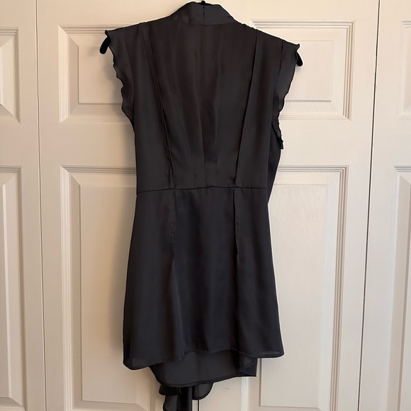 Violet & Claire Grey Wrap Blouse - Picture 4 of 5